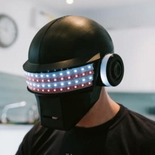 disco casque chapeau arduino costume électronique fdm LED lumière éclairage masque nano fête cosplay projet adafruit délirer programme néopixel néopixels 3d print model - Mito3D