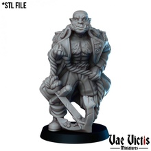 orc capitaine fantaisie pirate rpg marin navire ancre table dnd 3d print model - Mito3D