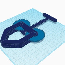 engrenagem garra tinkercad consertar mecânico 3d print model - Mito3D