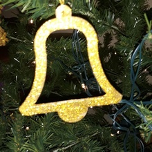 campana albero decorazione Natale oro tradizionale natale gioia viola festoso arredamento stagione hollidays Holliday 3d print model - Mito3D