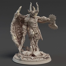 lord fury - daemonic kingdom blood tabletop hell hero miniatures miniature daemon forge titan furry deamon fanatasy 3d print model - Mito3D