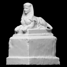 Sphinx Sakuntala Park Scan dekorativ Garten Statue Stein Österreich Kroatien osijek Sezession 1900 balkan 3d print model - Mito3D