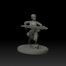 fêmea Guerreiro 28mm miniatura criatura fantasia mini jogos guerra dnd 3d print model - Mito3D