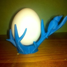 otoño huevo taza pájaro árbol 3d print model - Mito3D