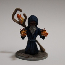 wizard 3 - 28mm miniature tabletop creature fantasy mini wargaming warlock spell mag dnd 3d print model - Mito3D