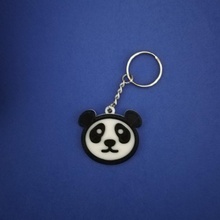 panda face keychain animal keychain panda