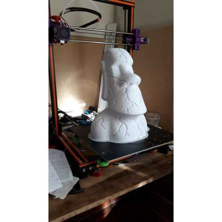 moai lava luminária 3D print model - Mito3D