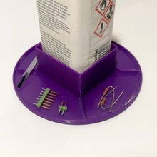 anti-spil plate flux bottle holder soldering 3d print model - Mito3D