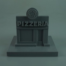 cartoon building pizza toys & games italian pizzeria 3d print model - Mito3D