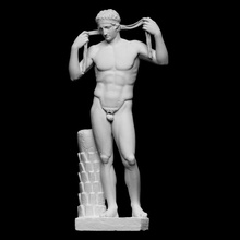 Farnese Diadumenos taramak klasik Yunan baş Roma erkek çıplak atlet poliklit kopya fileto full figure Artec ideal Openglam artec eva smk open muzaffer şiddetli 3d print model - Mito3D