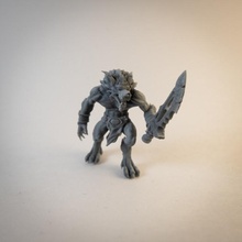 werewolf hybrid form barbarian tabletop wolf worgen 3d print model - Mito3D
