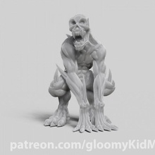 ghoul undead miniature tabletop dnd pathfinder ghast festrog 3d print model - Mito3D