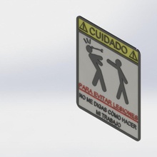 dont work sign spanish 3d print model - Mito3D