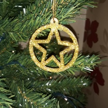 encerrado estrella Navidad árbol decoración decoraciones oro rápido sencillo fuerte circulo Días festivos decoracion navidad Norte 3d print model - Mito3D