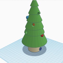 christmas tree tinkermechanical tinkercad 3d print model - Mito3D