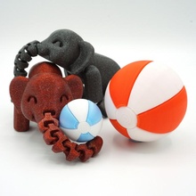 flexiphant toys & games animal cute flexible elephant articulated printinplace 3d print model - Mito3D
