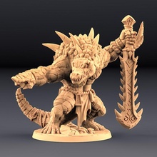 Zantharot kertenkele şampiyon masaüstü ejderhalar Zindanlar kahraman minyatürler minyatür savaş oyunu Patreon Amazon dnd ag yol bulucu esnaf lonca Zantharoth 3d print model - Mito3D