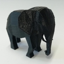 poly l'éléphant jouets Jeux animal 3d print model - Mito3D