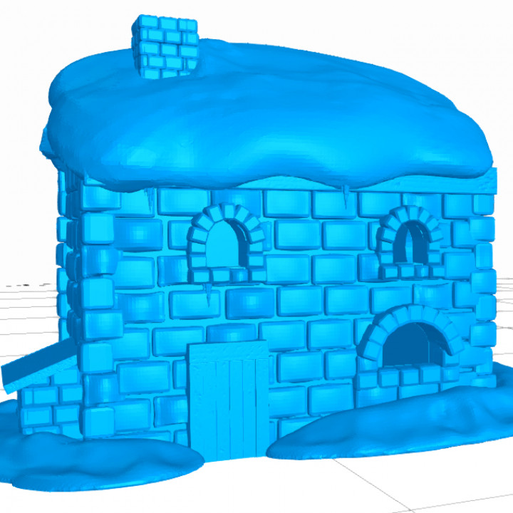 winter house selfcadchallenge 3D print model - Mito3D