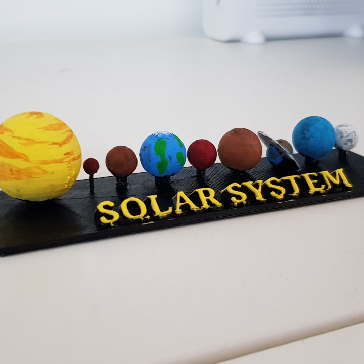 sistema solar education 3D print model - Mito3D
