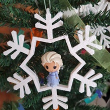 Noël arbre ornement crayon toppers ooshies décoration boutique dessin animé enfants cadeau gamins jouet films animation anna congelé Elsa filles 3d print model - Mito3D