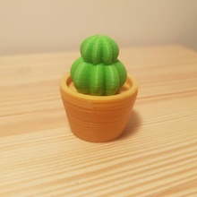 mini cactus pot art desk ikea planter 3d print model - Mito3D