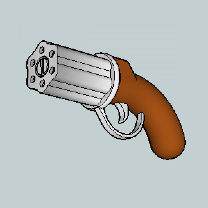mini pepper box pistol 3D print model - Mito3D