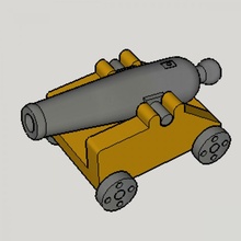 mini kanon 3d print model - Mito3D