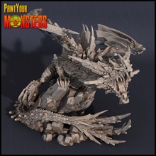 crystal dragon tabletop creature dragons games miniatures monster warhammer miniature d&d dnd 3d print model - Mito3D