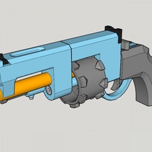 vanguarda revólver 3d impressão kit brinquedo arma fogo 3d print model - Mito3D