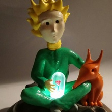 küçük prens oyuncaklar oyunlar çocuklar şekil heykelcik tilki ışık çocuk hikaye Prens tale gece lambası Lumiere veilleuse enfant saint exupery petitprince bağlam hikayesi 3d print model - Mito3D