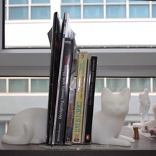 kitty cat books & garden 3d print model - Mito3D