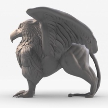 griffin tabletop animal animals bird creature figure fly game monster statue toy 3d print model - Mito3D