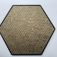 hexagone puzzle 02 3d impressionnant amusement scie sauteuse divertissant difficile 3d print model - Mito3D