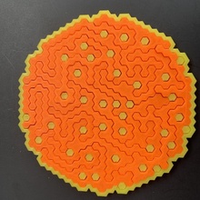 hexagon puzzle 03 3d fun shapes print-in-place entertaining challenging 3d print model - Mito3D