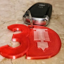 3d logo multipart keychain druck & support fashion accessories key hot prusa instagram hotend schl sselanh nger musthave schlussel insta 3d print model - Mito3D