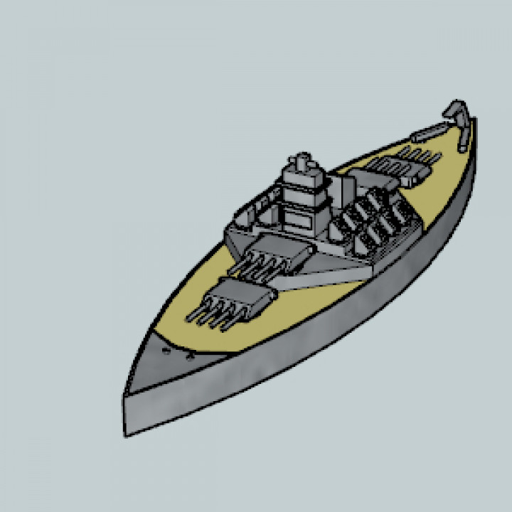 battle ship 3D print model - Mito3D