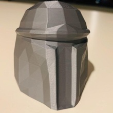 starwars mandalorian helmet - poly lowpoly low-poly boba-fett 3d print model - Mito3D