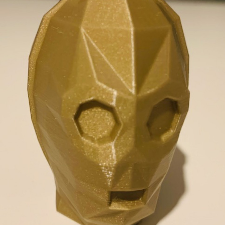 Yıldız Savaşları c 3po baş poli düşük low poly star wars c3po 3D print model - Mito3D