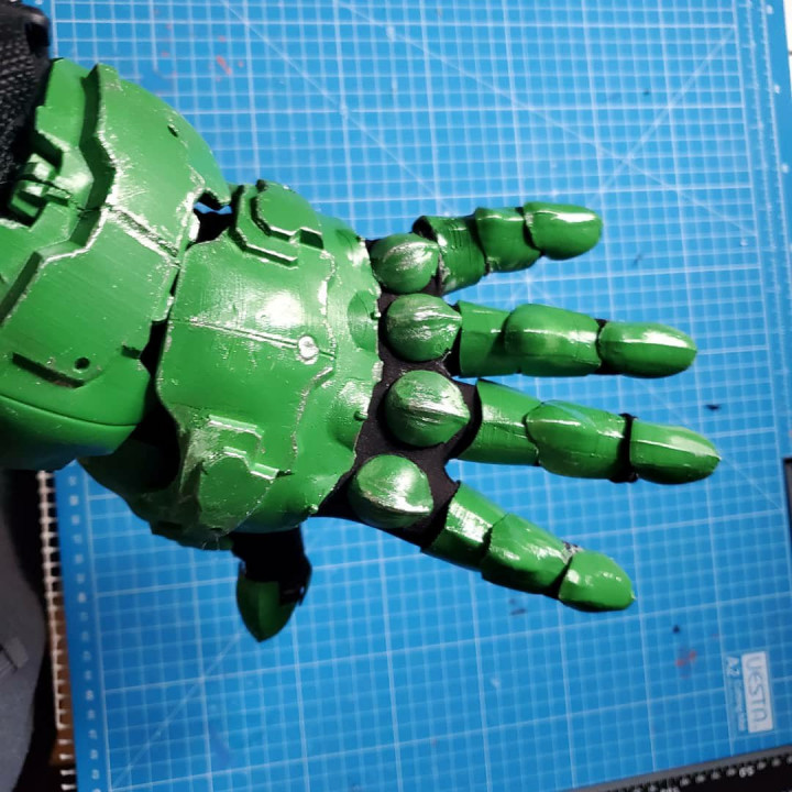 Untergang Jägerin Handschuh Stulpe Rüstung Kostüm Cosplay Doomguy Weltuntergangsjäger 3D print model - Mito3D