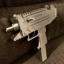 Uzi kopya tabanca destek silah fanart smg ateş etmek 9mm ateşli gangster 3d print model - Mito3D