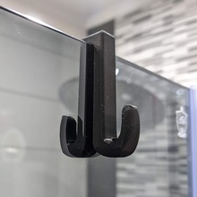 shower screen double hook - practical design & garden bathroom door hanger 3d print model - Mito3D