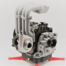 Mazda rx7 wankel döner motor 13b rew Çalışma model 13brew red 3d print model - Mito3D