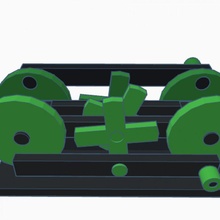 rotierend Kreuze basteln mechanisch 3d print model - Mito3D