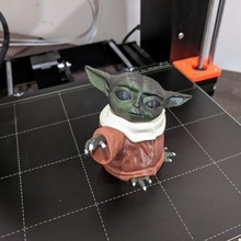 Kind Baby Yoda Multimaterial stecken Spielzeuge Spiele Krieg Sterne Mandalorianer mandalorianmultimaterial 3d print model - Mito3D