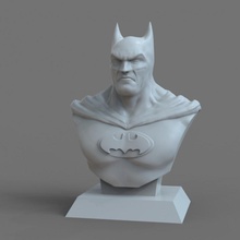 batman busto ventilador Arte superhéroe zbrush dc historietas esculpir DC comics heroe accion 3d print model - Mito3D