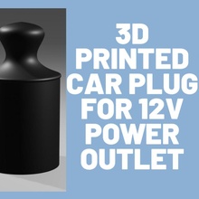 car plug 12v auxiliary power outlet medyk3d socket cigarette receptacle lighter 3d print model - Mito3D