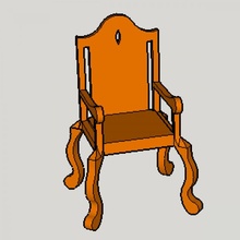 classique chaise 3d print model - Mito3D