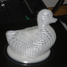 wire frame duck decorative voronoi 3d print model - Mito3D