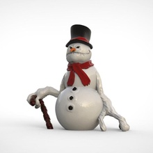 Noel minis paket Bahçe dekorasyon minyatürler Baba kardan adam kar tatil hasis dekoru 3d print model - Mito3D